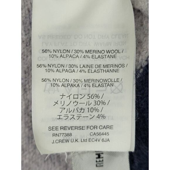 Madewell Kent Long Line Striped‎ Wool Alpaca Blend Cardigan Grey Blue Size XS - Picture 10 of 10